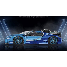 Load image into Gallery viewer, 3868PCS MOC Technic Speed Static Large W16 Blue Super Racing Sports Car Model Toy Building Block Brick Gift Kids DIY Set New 1:8 Compatible Lego
