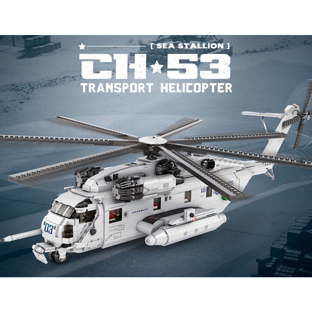 2192PCS MOC Military Sikorsky CH-53E Super Sea Stallion Transport Helicopter Model Toy Building Block Brick Gift Kids DIY Set New Compatible Lego