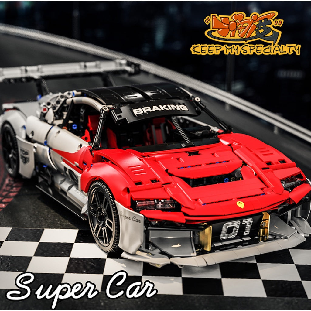 2459PCS MOC Technic Speed Static Mission R Super Racing Sports Car Model Toy Buidling Block Brick Gift Kids DIY Set New Compatible Lego