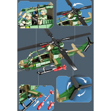 Load image into Gallery viewer, 334PCS MOC Military AH-1 Attack Helicopter COBRA Figure Model Toy Building Block Brick Gift Kids DIY Set New Compatible Lego
