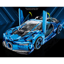 Load image into Gallery viewer, 3868PCS MOC Technic Speed Static Large W16 Blue Super Racing Sports Car Model Toy Building Block Brick Gift Kids DIY Set New 1:8 Compatible Lego
