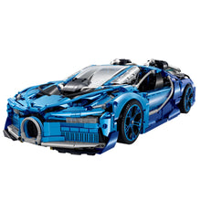 Load image into Gallery viewer, 3868PCS MOC Technic Speed Static Large W16 Blue Super Racing Sports Car Model Toy Building Block Brick Gift Kids DIY Set New 1:8 Compatible Lego
