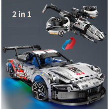 Load image into Gallery viewer, 1861PCS MOC Technic Speed Static 2in1 911 Racing Sports Car Star Aircraft Model Toy Building Block Brick Gift Kids DIY Set New 1:10 Compatible Lego
