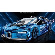 Load image into Gallery viewer, 3868PCS MOC Technic Speed Static Large W16 Blue Super Racing Sports Car Model Toy Building Block Brick Gift Kids DIY Set New 1:8 Compatible Lego
