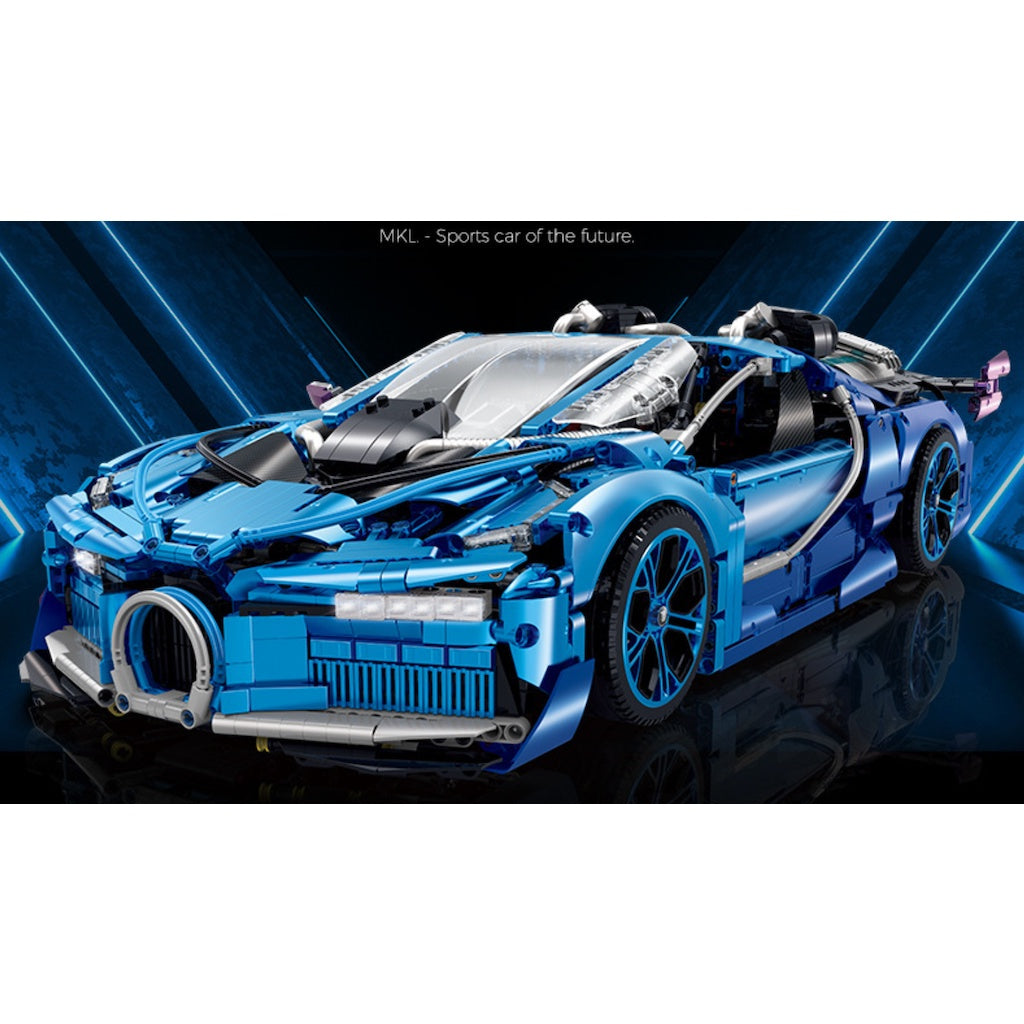 3868PCS MOC Technic Speed Static Large W16 Blue Super Racing Sports Car Model Toy Building Block Brick Gift Kids DIY Set New 1:8 Compatible Lego