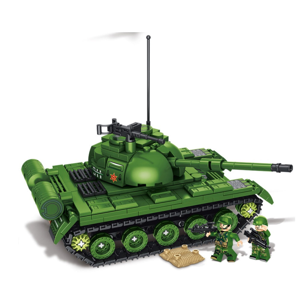 501PCS MOC Military Type 59 Tracked Armored Tank Figure Model Toy