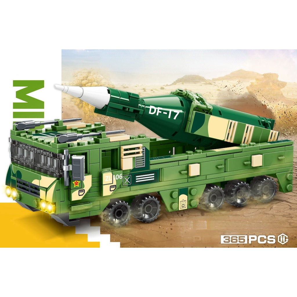 365PCS MOC Military DF-17 Missile Truck Model Toy Building Block Brick Gift Kids DIY Set New Compatible Lego