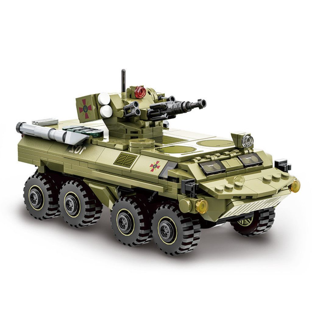 379PCS MOC Military BTR-4 BUCEPHALUS Wheeled Armored Infantry Vehicle Model Toy Building Block Brick Gift Kids DIY Set New Compatible Lego
