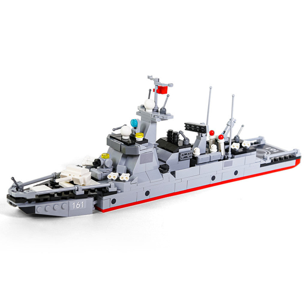 376PCS MOC Military  Type 052D Destroyer Ship Model Toy Building Block Brick Gift Kids DIY Set New Compatible Lego