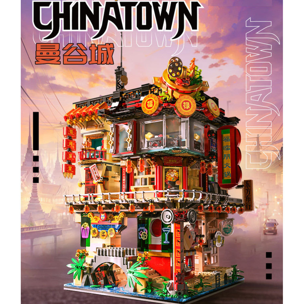 4653PCS MOC Micro Mini Bangkok City Street Chinatown Model Toy Building Block Brick Gift Kids DIY Set New Display