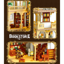 Load image into Gallery viewer, 3028PCS MOC City Steet European Bookstore Book Shop Model Toy Building Block Brick Gift Kids DIY Set New Light Compatible Lego
