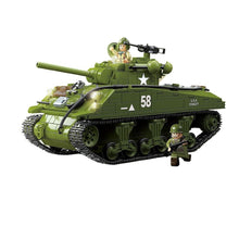 Load image into Gallery viewer, 1175PCS Military US M4A3 Sherman Medium Tank 105mm Figure Model Toy Building Block Brick Gift Kids DIY Set New Compatible Lego
