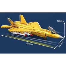 Load image into Gallery viewer, 660PCS Military Gold J-35 Shipboard Aircraft Air Fighter Figure Model Toy Building Block Brick Gift Kids DIY Set New Compatible Lego
