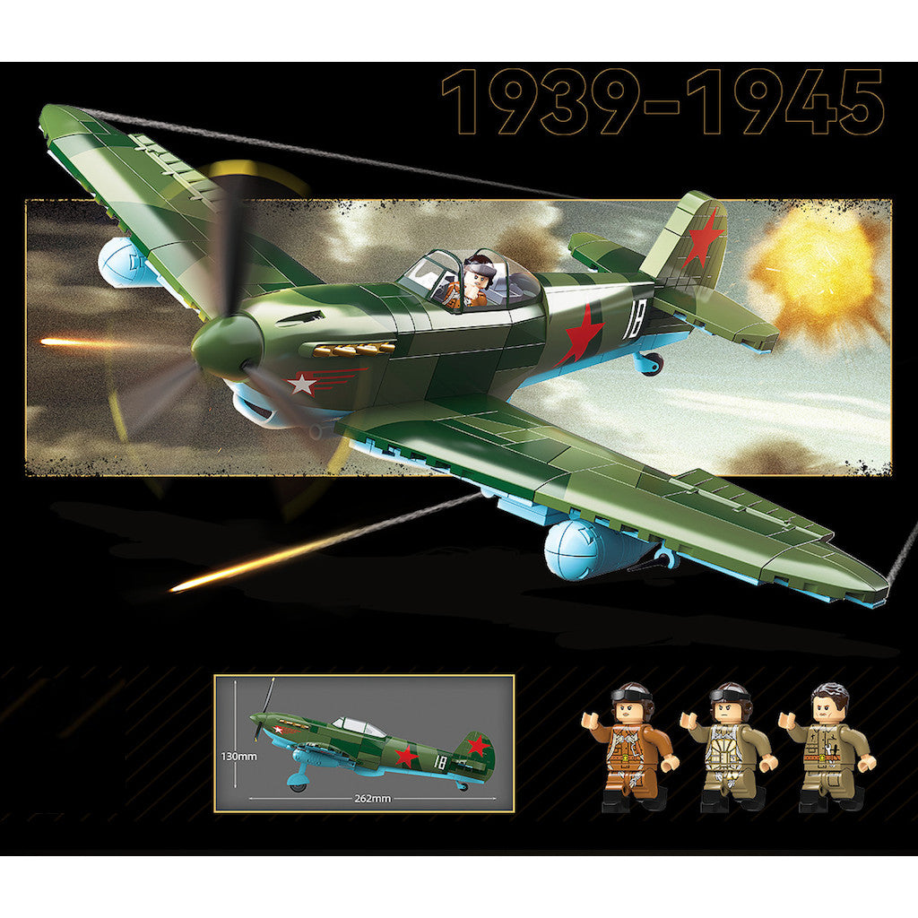 627PCS Military YAK-1B YAKOVLEV Air Fighter Airplane Aircraft Figure Model Toy Building Block Brick Gift Kids DIY Set New Compatible Lego