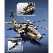 Load image into Gallery viewer, 703PCS Military WZ-21 Heavy Armed Helicopter Figure Model Toy Building Block Brick Gift Kids DIY Set New Compatible Lego
