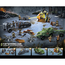 Load image into Gallery viewer, 1000PCS Military 4in1 Battle Scene Flak Anti-aircraft Half Track Motorcycle GAZ-67b Jeep Mortar Figure Model Toy Building Block Brick Gift Kids DIY Set New Compatible Lego
