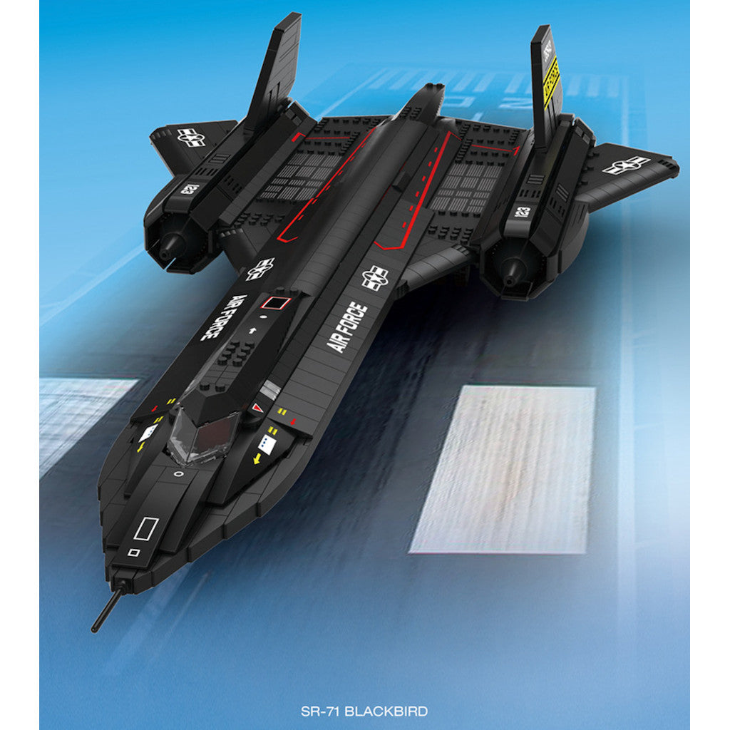 1775PCS Military Large SR-71 Black Bird Reconnaissance Aircraft Model Toy Building Block Brick Gift Kids DIY Set New Compatible Lego