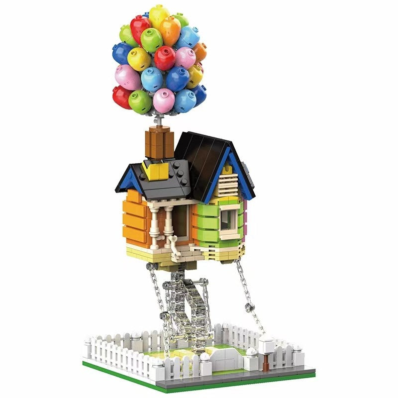 555PCS MOC City Street Balloon House Model Toy Building Block Brick Gift Kids Compatible Lego