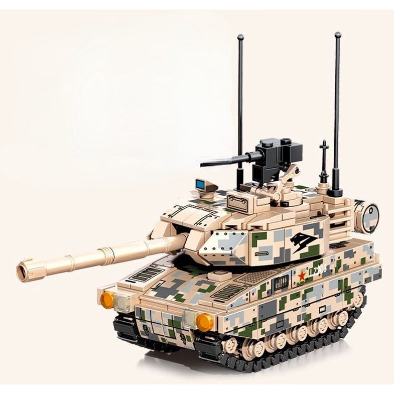 455PCS Military WW2 ZTQ-15 Type 15 Light Tank Figure Model Toy Building Block Brick Gift Kids Compatible Lego