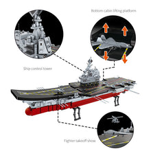 Load image into Gallery viewer, 2002PCS Military WW2 2in1 Shandong Aircraft Carrier 001A Arleigh Burke Class Destroyer Figure Model Toy Building Block Brick Gift Kids Compatible Lego
