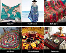 Load image into Gallery viewer, Tapestry Home Decor Wall Hanging Living Bed room Tablecloth Bohemia Hippie Art
