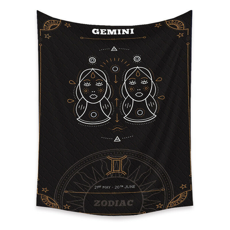 Tapestry Home Decor Wall Hanging Living Bed room Tablecloth Zodiac Gemini