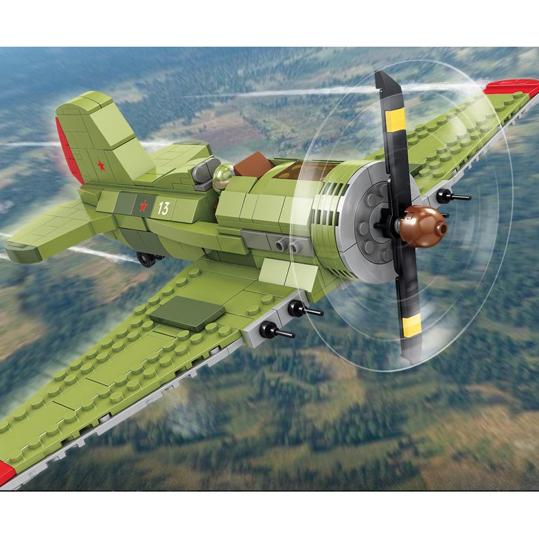 402PCS Military WW2 I-16 Air Fighter Plane Model Figures Building Block Brick Toy Gift Set Kids New