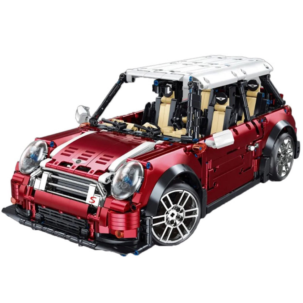 2292PCS MOC Technic Speed Red Mini Copper S Classic Sports Car Model Toy Building Block Brick Gift Kids Compatible Lego 1:10