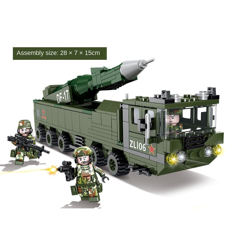403PCS Military WW2 DF17 Missile Truck Figure Model Toy Building Block Brick Gift Kids Compatible Lego