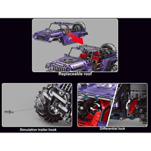 Load image into Gallery viewer, 2680PCS Technic Jeep Wrangler Off Road SUV Car Purple Static Version Model Building Block Brick Toy Gift Set Kids New Compatible Lego
