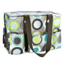 Load image into Gallery viewer, Thirty one Organizing Utility tote 31 gift shoulder bag in Minty Chip
