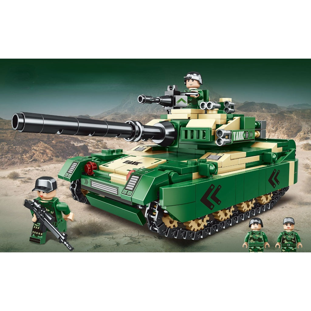 540PCS Military WW2 2in1 K2 Main Battle Tank Mecha Robot Figure