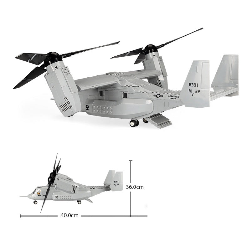 593PCS Military V 22 Osprey Aircraft Bell Boeing Model Building