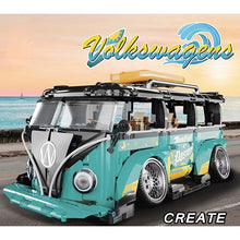 Load image into Gallery viewer, 2550PCS MOC Technic Volkswagen T1 Mini Van VIP Hella Flush Car Model Toy Building Block Brick Gift Kids Compatible Lego
