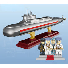 Load image into Gallery viewer, 1020PCS Military WW2 Xia Class 092 Nuclear Submarine Figure Model Toy Building Block Brick Gift Kids Compatible Lego 1:190
