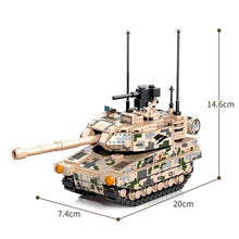 Load image into Gallery viewer, 455PCS Military WW2 ZTQ-15 Type 15 Light Tank Figure Model Toy Building Block Brick Gift Kids Compatible Lego
