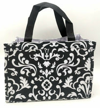 Load image into Gallery viewer, Thirty One All in One Organizer mini tote beach lunch Cosmetic bag 31 Gift in Black Parisian Pop

