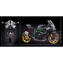 Load image into Gallery viewer, 1858PCS MOC Technic Large Ninja H2R Motorcycle Motor Bike Model Toy Building Block Brick Gift Kids Compatible Lego 1:5
