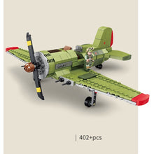 Load image into Gallery viewer, 402PCS Military WW2 I-16 Air Fighter Plane Model Figures Building Block Brick Toy Gift Set Kids New
