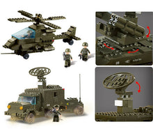 Load image into Gallery viewer, 956PCS Army Antiaircraft Tank Helicopter Building Blocks Bricks Model Figure Educational Toy Fully Compatible With Lego
