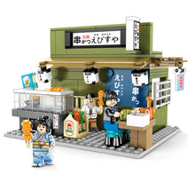 Load image into Gallery viewer, DIY Mini Japanese Yaktori City Street Market Shop Store Educational Toy Building Block Brick Fully Compatible With Lego
