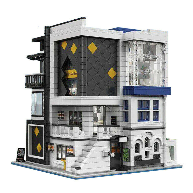 3536PCS City MOC Art Gallery Museum Light Building Blocks Educational Toy Model Bricks Fully Compatible With Lego
