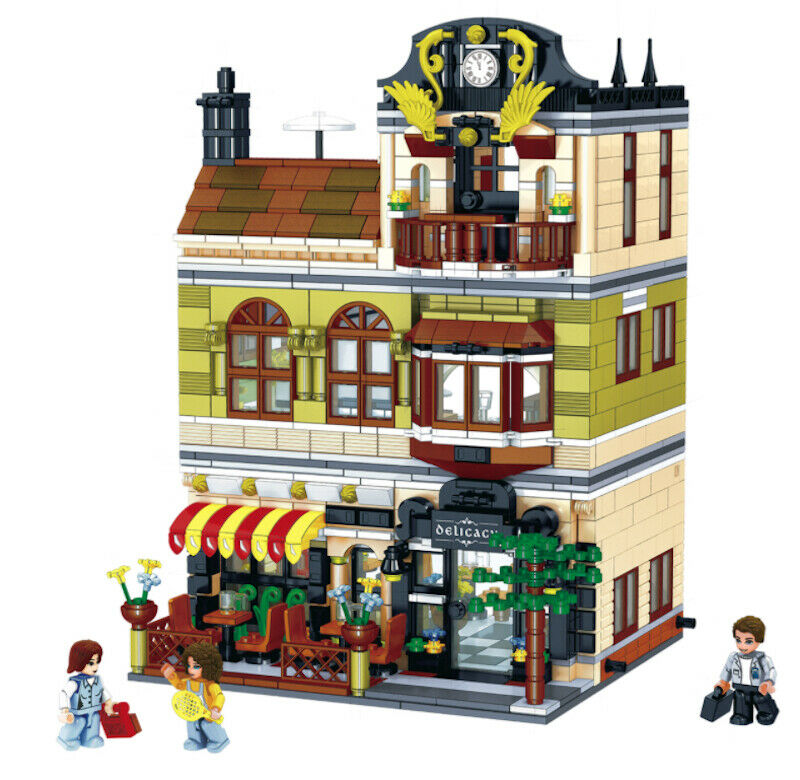 1326PCS City Street Chinese Dining Restaurant Building Blocks Figures Model Educational Toy Fully Compatible With Lego