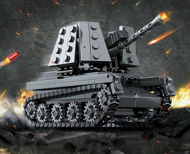 304PCS Military Tank Destroyer Building Block Brick Figures Model Educational Toy Fully Compatible With Lego