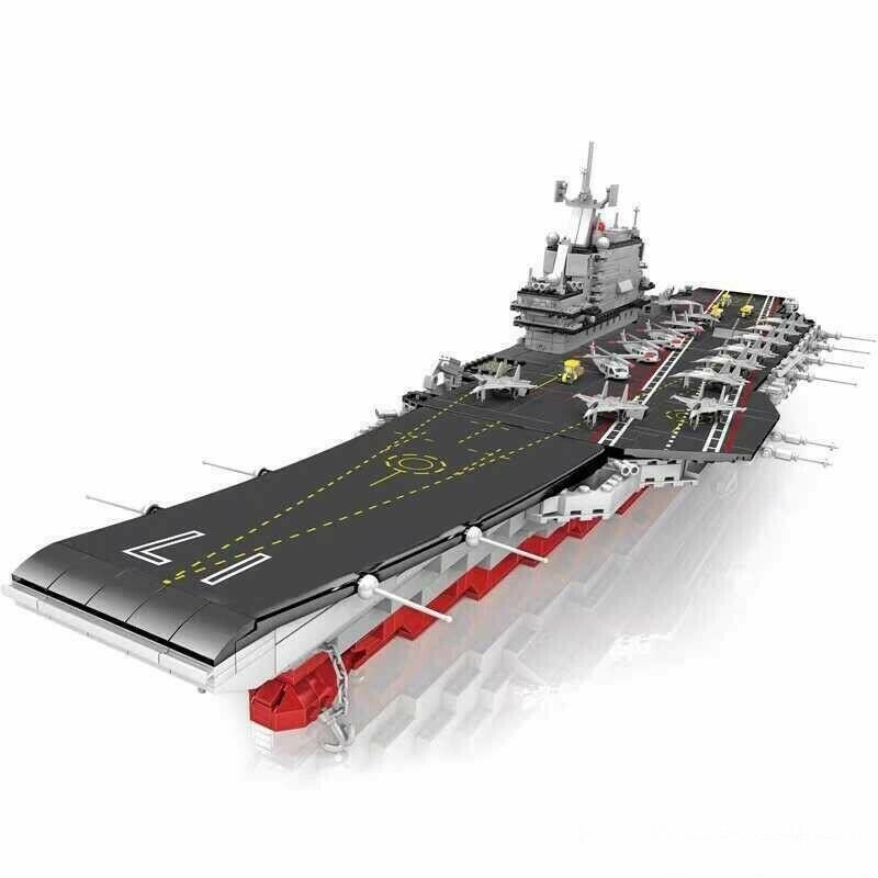 2126PCS Military Army Aircraft Carrier Liaoning Building Blocks Brick Model Educational Toy Fully Compatible With Lego
