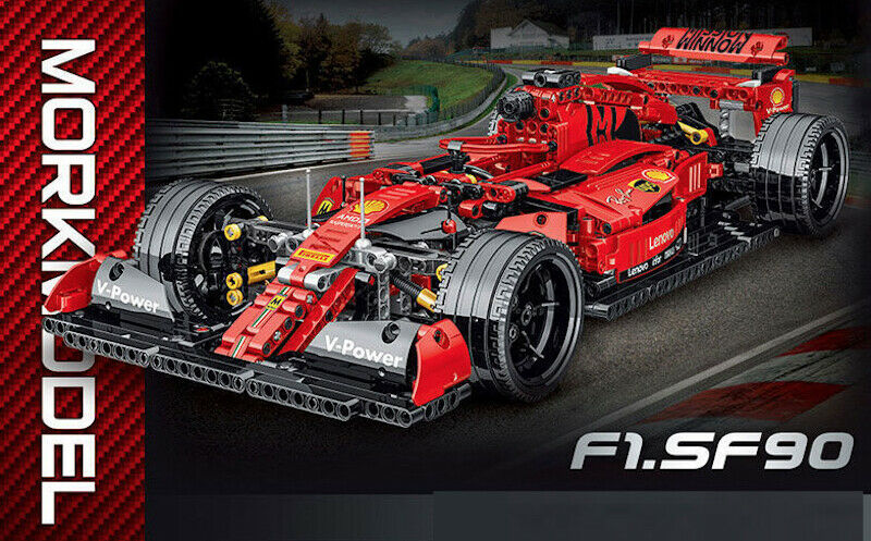 1099PCS Technic Static F1 SF90 Formula Racing Car Building Block Brick Model Fully Compatible With Lego