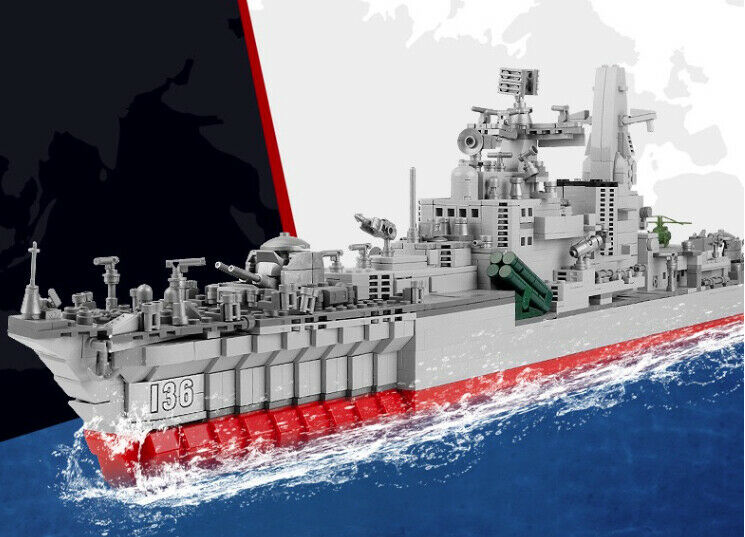 2462PCS Military Type 956 Missile Destroyer Ship Building Block Brick Model Educational Toy Fully Compatible With Lego