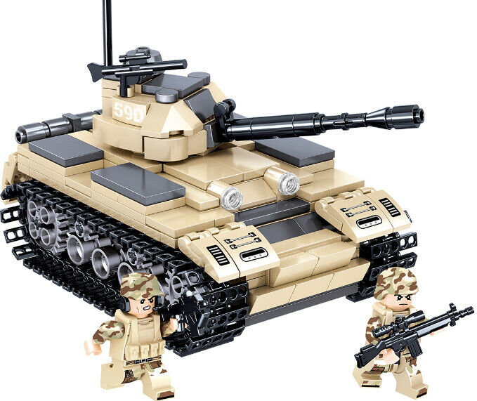 360PCS Military 590 Medium Tank Building Blocks Bricks Model Figures Educational Toy Fully Compatible With Lego