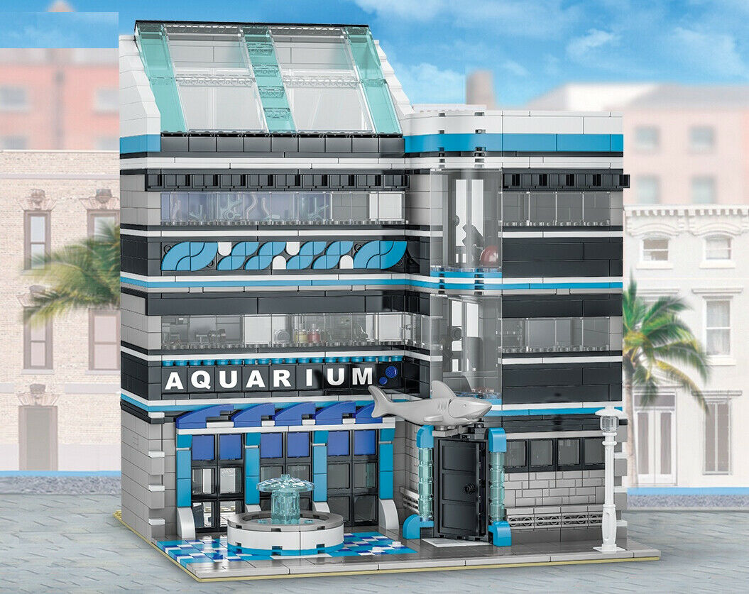 2249PCS City Street MOC Ocean Museum Building Blocks Educational Toy Model Bricks Fully Compatible With Lego