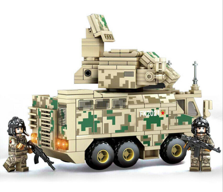 393PCS Military HQ17A Anti Aircraft Missiles Car Building Block Brick Model Educational Toy Fully Compatible With Lego